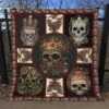 Skull Quilt Blanket Ver 62  Quilt